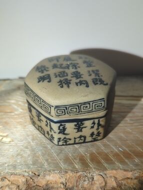 Hexagon Ceramic Trinket Box